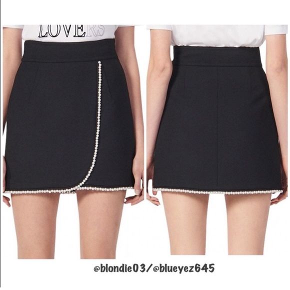 Sandro Vicky Embellished Wrap Mini Skirt 3/L NWT - Picture 2 of 7